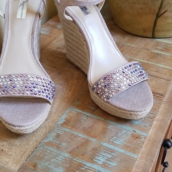 INC 🍑Peach Wedge Sandal - SZ 10 - Picture 2 of 11